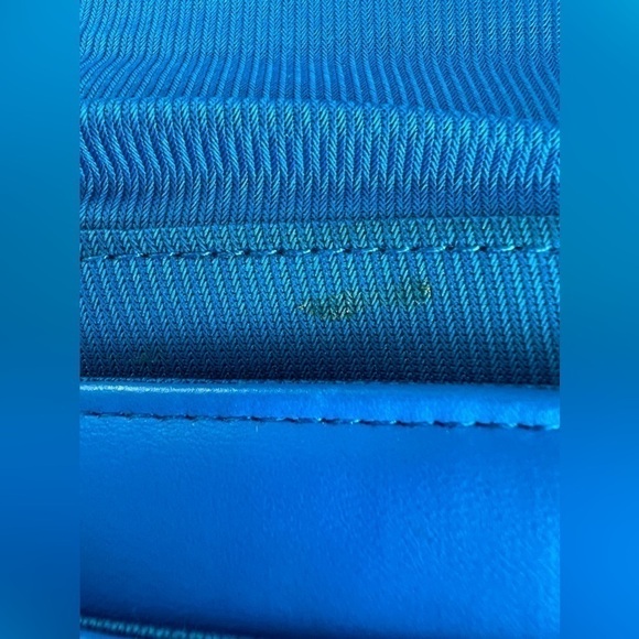 NWT Bag Bazaar Vintage 90’s Turquoise Vegan Leather Clutch Shoulder Bag Purse - Picture 13 of 17